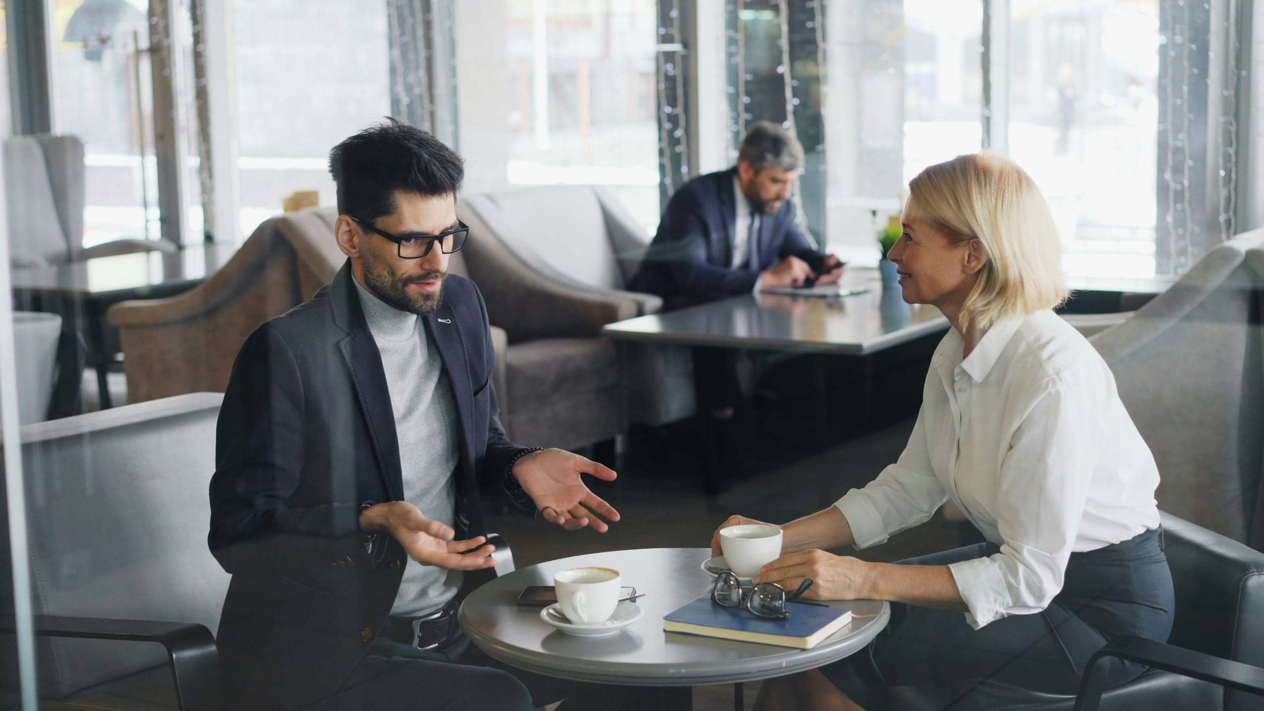 A career consultation between a recruiter and a legal professional