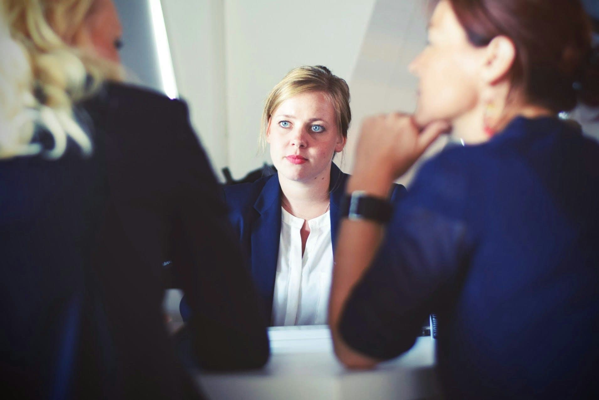 A candidate in conversation about their career ambitions